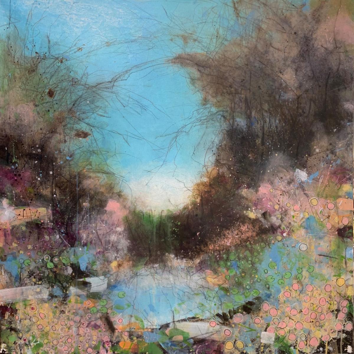 FLOW -
Acrylic, Prisma and Pastel - 
30"x30" on Canvas
