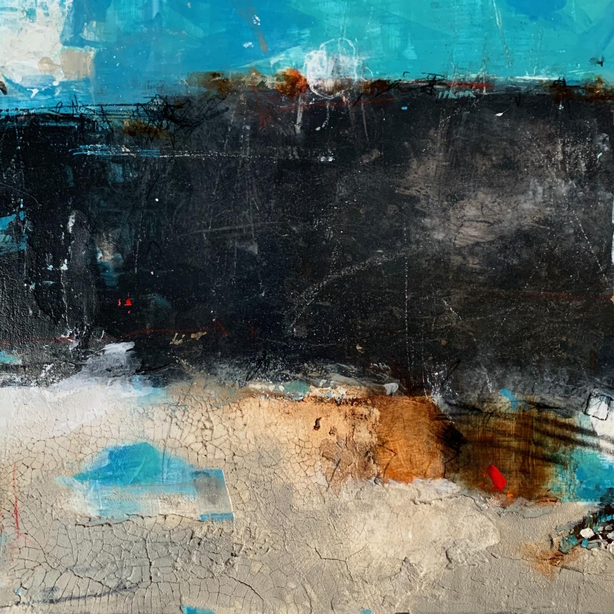 OUTSKIRTS - 
Acrylic and Mixed Media - 12"x12" on Panel