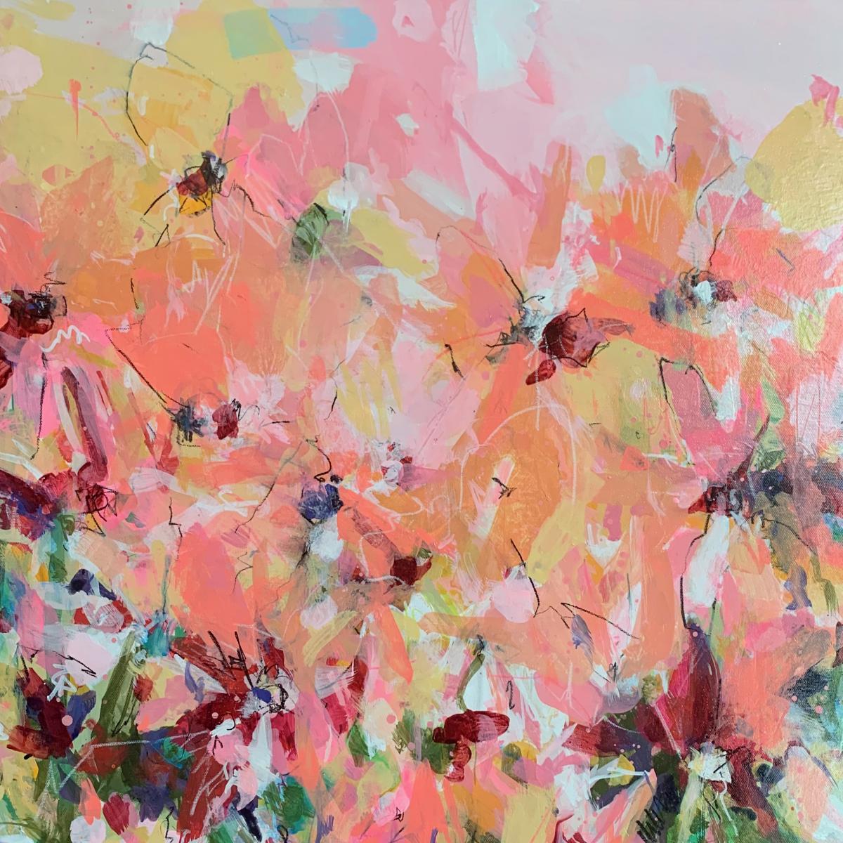 BLUMENWIESE (zeven) - 
Acrylic and Graphite - 
24"x24" on Canvas
