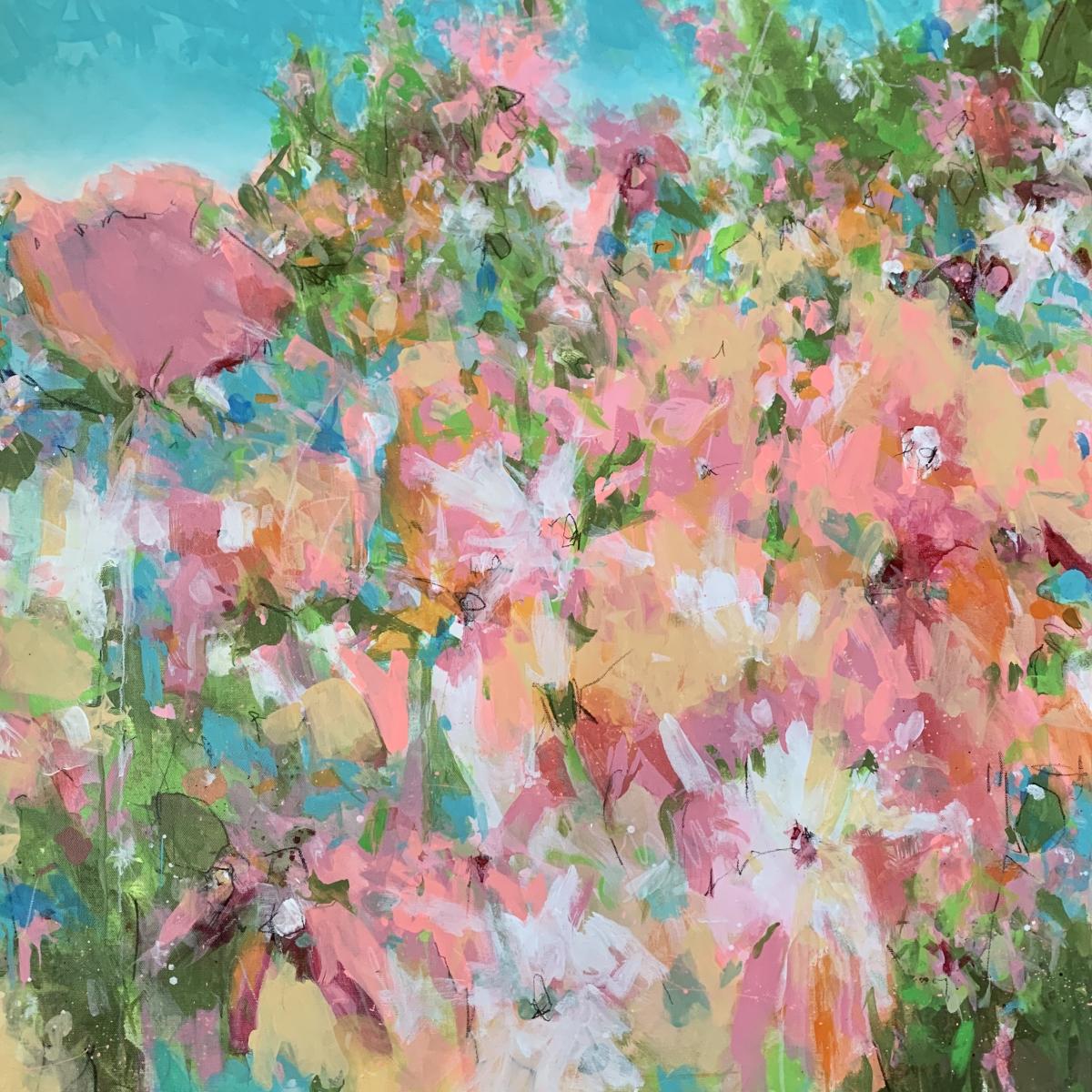 BLUMENWISE (acht) -
Acrylic and Graphite - 
30"x30" on Canvas