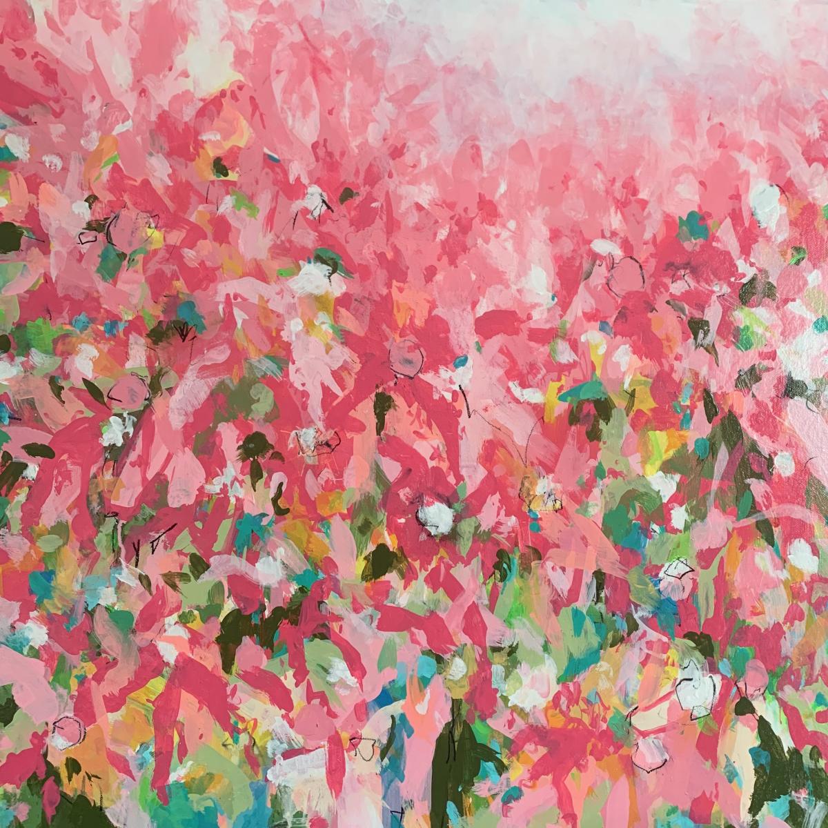 BLUMENWISE (negen) -
Acrylic and Graphite - 
30"x30" on Canvas