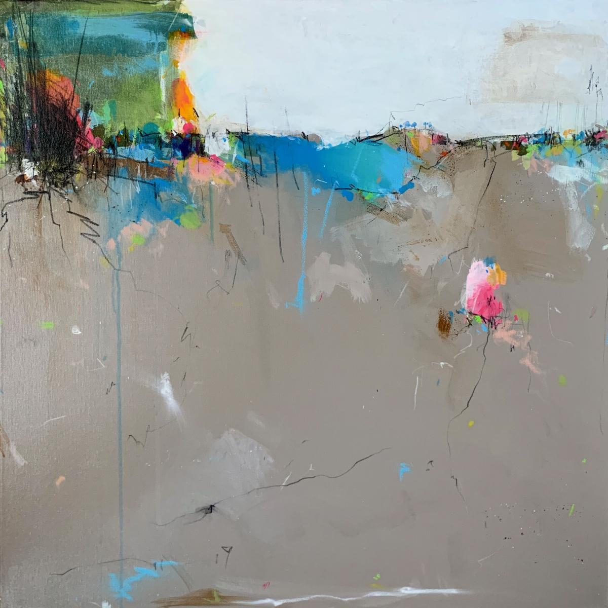 OMBRELLONE da SPIAGGIA (No 4) - 
Acrylic, Oil and Graphite - 
30"x30" on Canvas