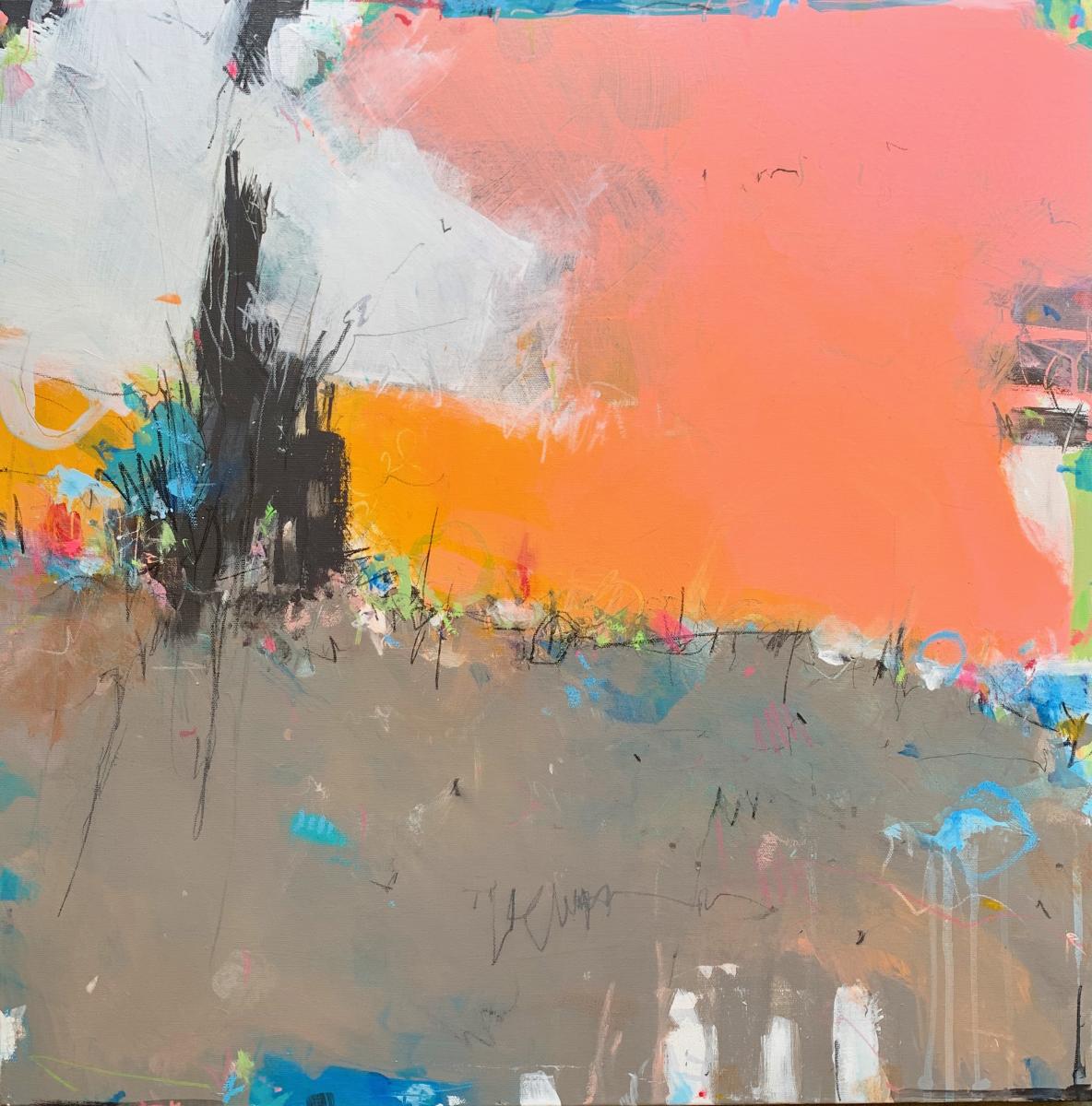 SUN JOY! -
Acrylic, Oil and Graphite - 
24x24 on Canvas