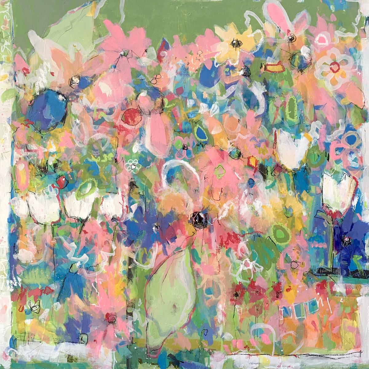 SPRING FLING - 
Acrylic, Oil and Graphite - 
36"x36" on Canvas
