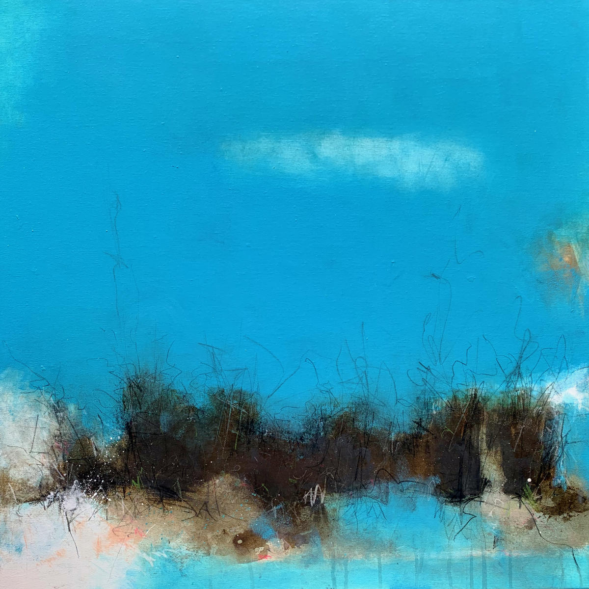 LATITUDE 12 -
Acrylic and Graphite - 
24"x24" on Canvas