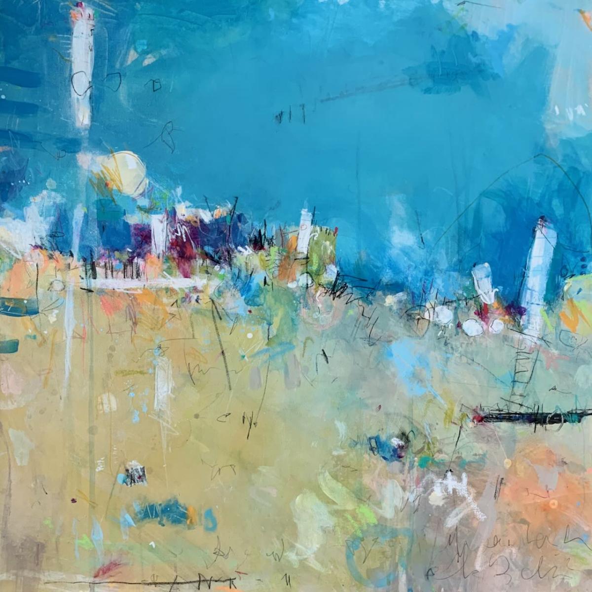 DOG DAY AFTERNOON -
Acrylic, Oil and Graphite - 
24"x24" on Canvas