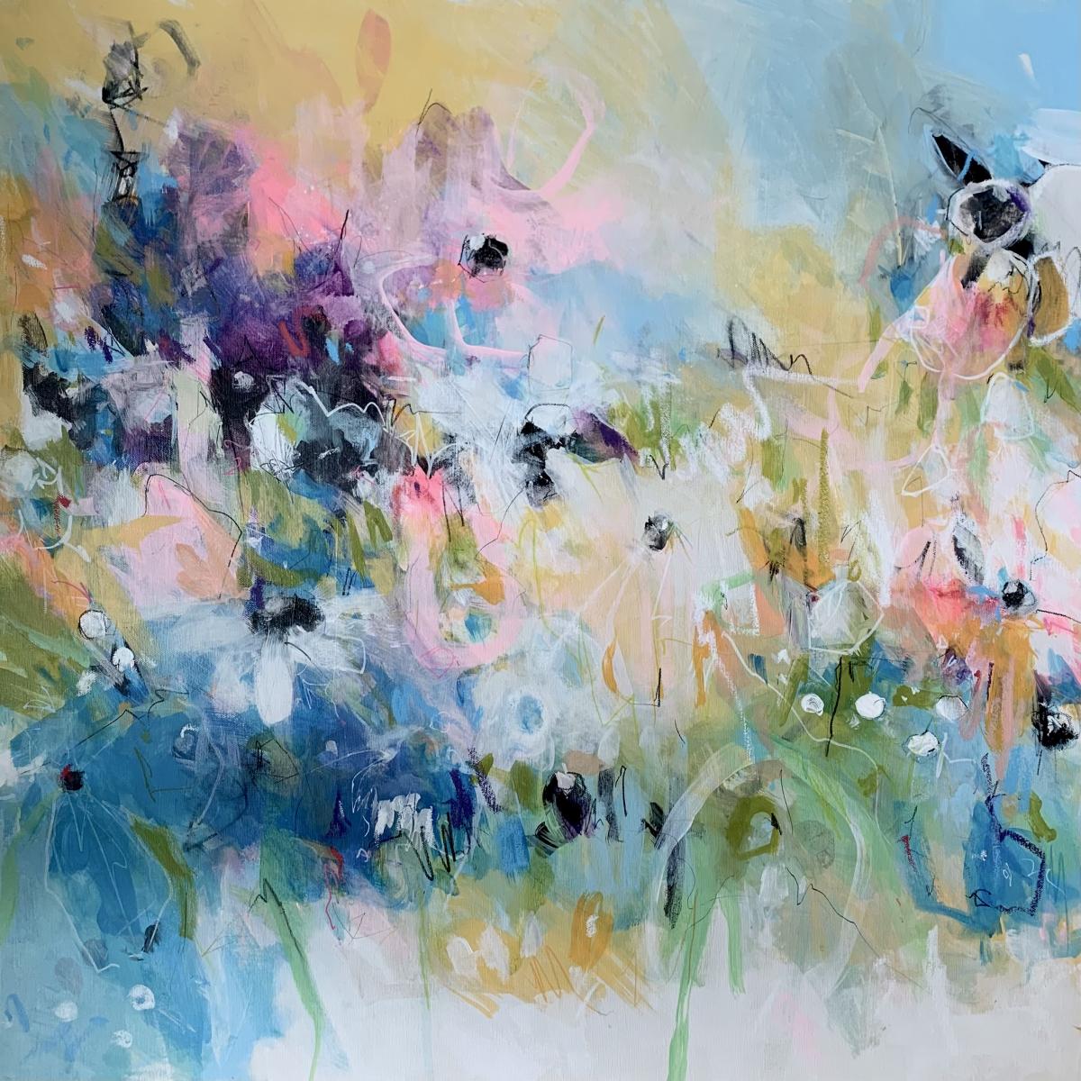 EVANGELINE'S DREAM -
Acrylic, Oil and Graphite - 
30"x30" on Canvas