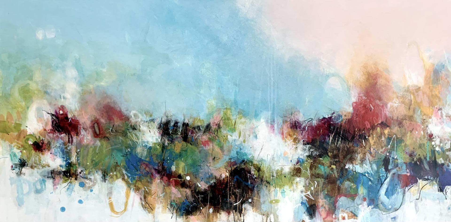 DOG DAYS OF SUMMER -
Acrylic, Oil and Graphite -
24"x48 on Canvas