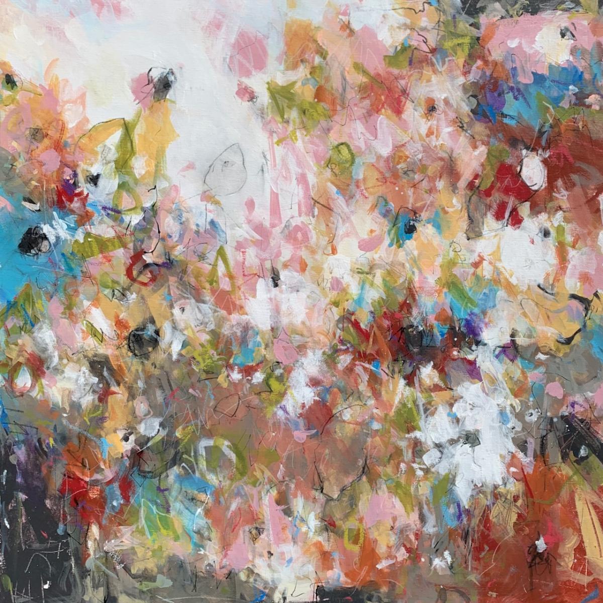 LOVERS IN A NURSERY RHYME - 
Acrylic, Oil and Graphite - 
30"x30"