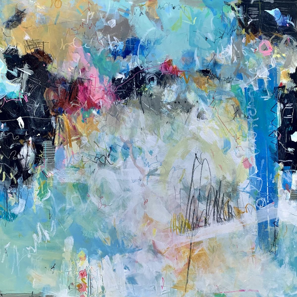 THINGS WE LOST ON THE BEACH - 
Acrylic, Oil and Graphite - 
24"x24" on Canvas