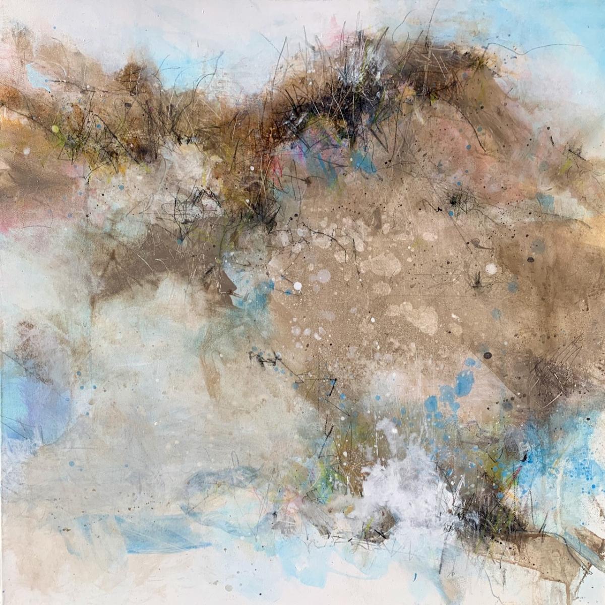 ON THE EDGE - 
Acrylic and Graphite - 
24"x24" on Canvas