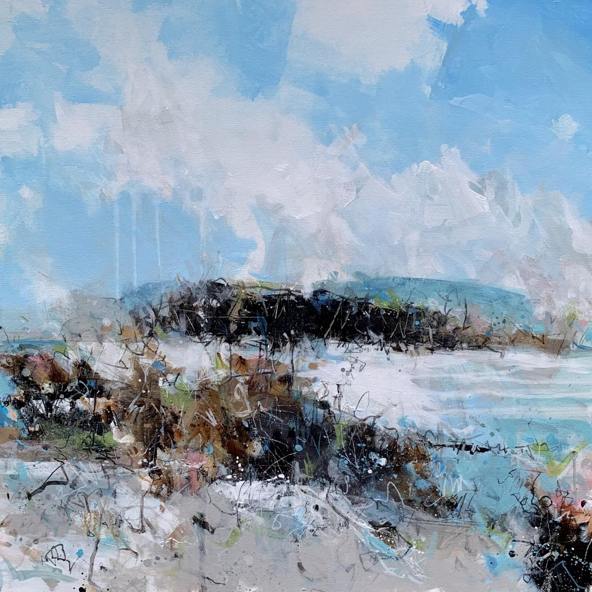 AUGUST NOON  - 
Acrylic and Graphite -
24x24 on Canvas