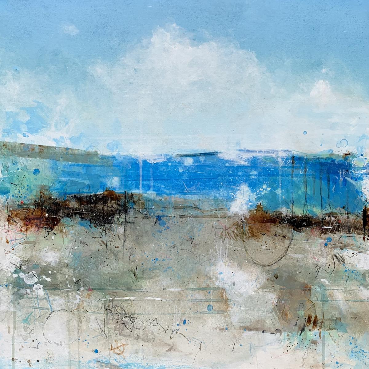 NEXT TIDE - 
Acrylic and Graphite - 
24x24 on Canvas