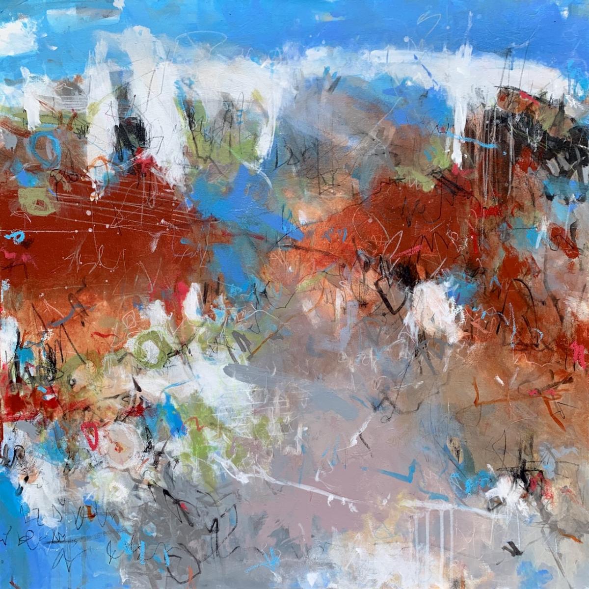 AUTUMN SEA - 
Acrylic, Oil and Graphite - 
30"x30" on Canvas