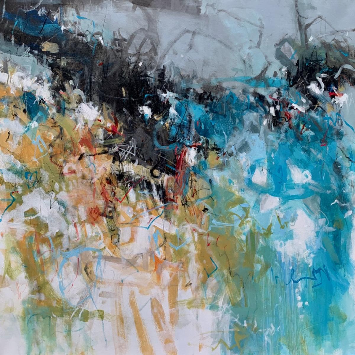 BODY SURFING - 
Acrylic, Oil and Graphite - 
30"x30"