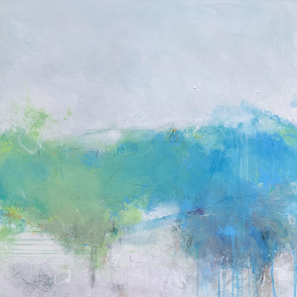 THE MYSTIC SWIMS - 
Acrylic, Oil and Graphite -
30x30 on Wrapped Gallery Canvas 